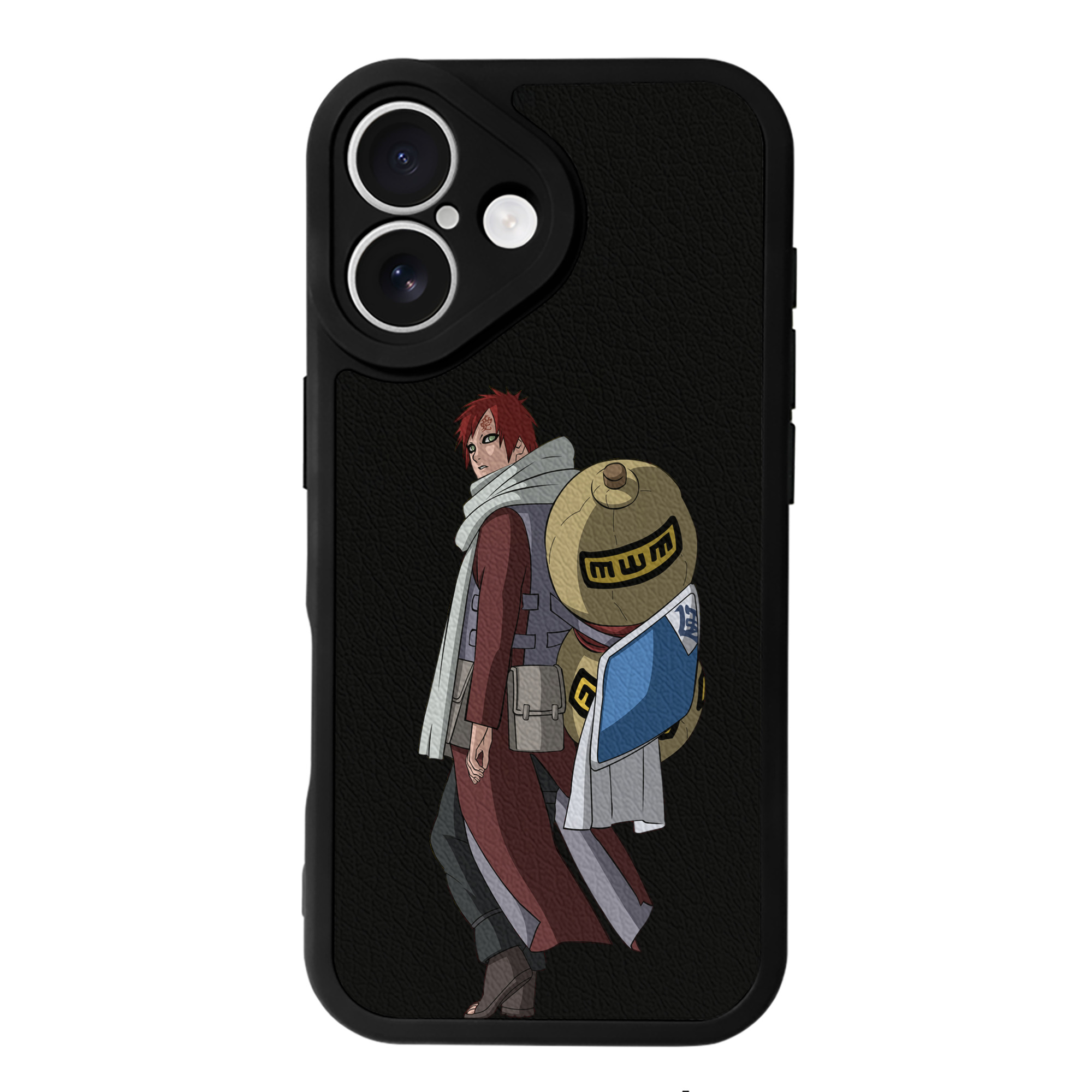 （画像用） NARUTO -ナルト- ガアラ Gaara 【iPhone 16シリーズ対応】シリコンスマホケース（レザー調） 材質：シリコン